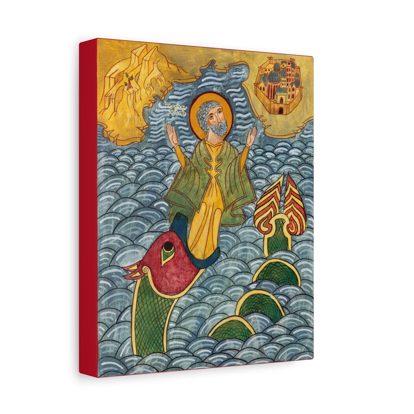 Prophet Jonah Icon, Canvas
